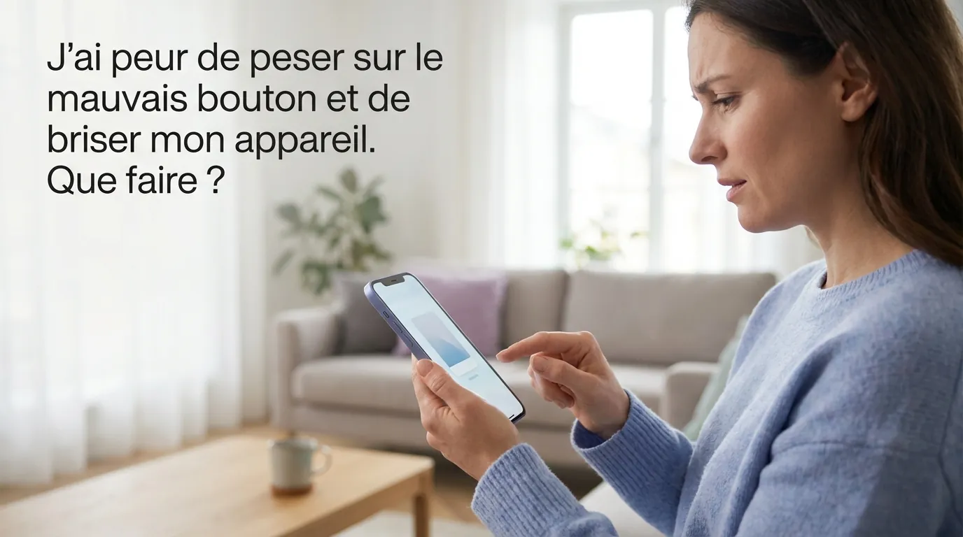 Peur de briser son appareil – apprendre sans stress