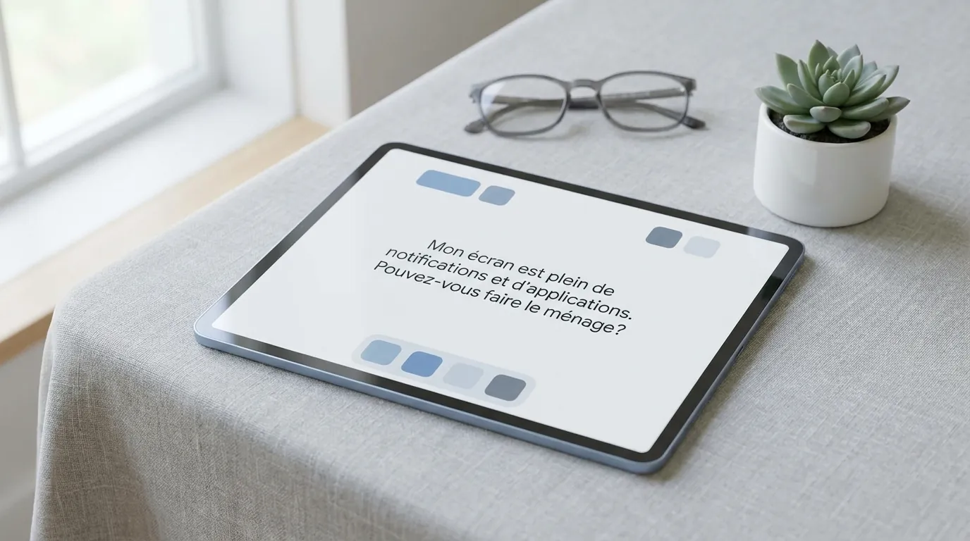 Nettoyage d'appareils – simplifier notifications et applications